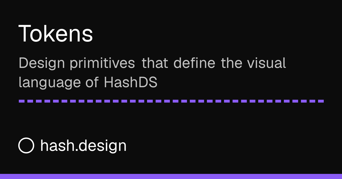 Tokens | HASH Design